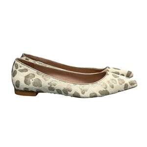 JAMES CHAN Leopard Pointed Toe Flat Shoes Women’s 6